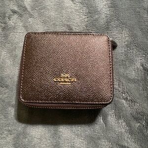 Coach Metallic Brown Leather Wallet